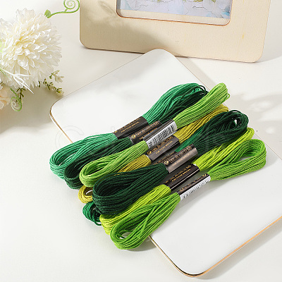 8 Skeins 8 Colors 6-Ply Polyester Embroidery Floss OCOR-CY0002-09C-1