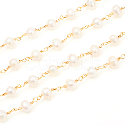 3.28 Feet Brass Handmade Beaded Chain X-CHC-I031-05B-1