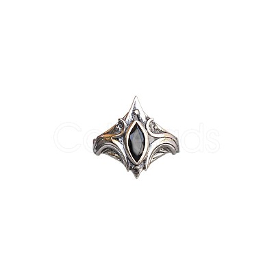 Brass Pave Cubic Zirconia Finger Rings FS-WGC2302-03-1