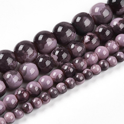 Baking Paint Glass Beads Strands X-DGLA-N003-10mm-C09-1
