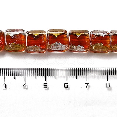 Handmade Gold Foil and Silver Foil Lampwork Beads FOIL-C001-01C-02-1