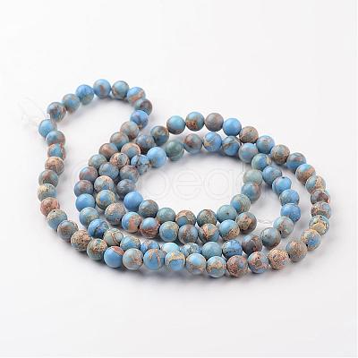 Natural Imperial Jasper Beads Strands G-I122-8mm-13-1