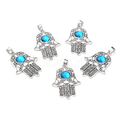 Tibetan Style Alloy Pendants PALLOY-M191-02AS-RS-1