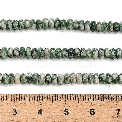 Natural Green Spot Jasper Beads Strands G-L635-A20-4x2mm-1