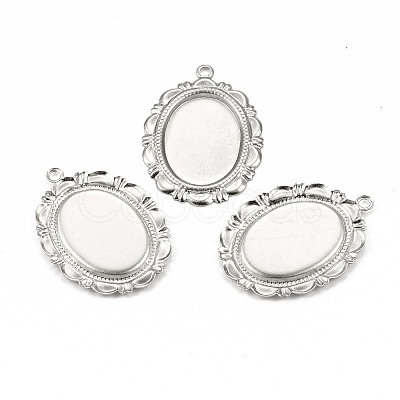 Non-Tarnish 304 Stainless Steel Pendant Cabochon Settings LS-X-STAS-I167-03P-1