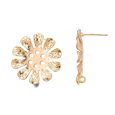 Brass Stud Earring Findings KK-N232-333LG-1