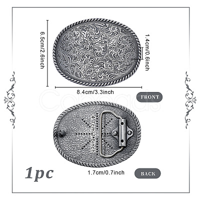 1Pc Zinc Alloy Smooth Buckles AJEW-PH0005-87AS-1