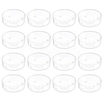 20Pcs Transparent Plastic Candle Holder AJEW-LP0001-04-1