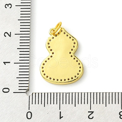 Rack Plating Brass Micro Pave Clear Cubic Zirconia Pendants KK-G501-14G-02-1