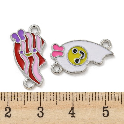 Alloy Enamel Couple Heart Connector Charms PALLOY-K018-01P-1