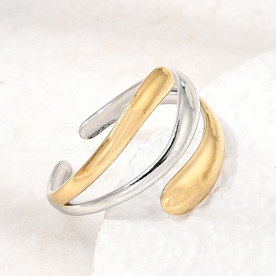 304 Stainless Steel Cuff Open Rings SA-CBAB767-23GP-1