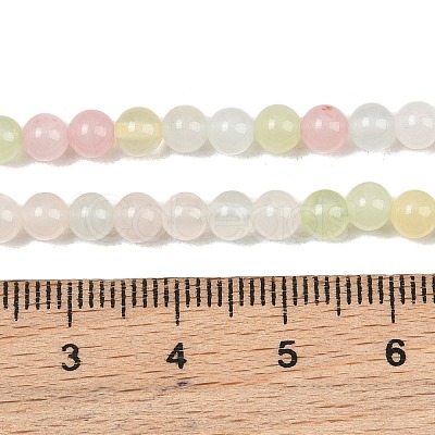 Natural Colorful Green Jade Beads Strands G-G757-01-4mm-1