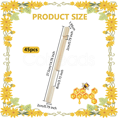 Wood Beeswax Entrance Protector for Beekeeping AJEW-WH0481-142-1