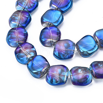 Electroplate Glass Beads Strands EGLA-N008-005-1