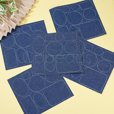 5 Sheets Denim Self-adhesive Patches PATC-TA0001-61D-1