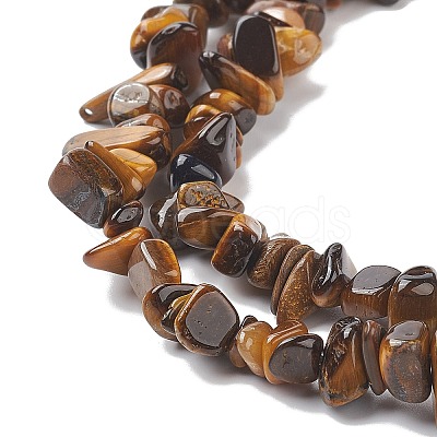 Natural Tiger Eye Chips Beads Strands F012-2-1