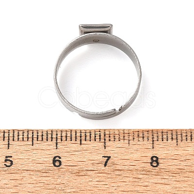 Adjustable 304 Stainless Steel Finger Rings Components SA-CBA8B85-08A-P-1