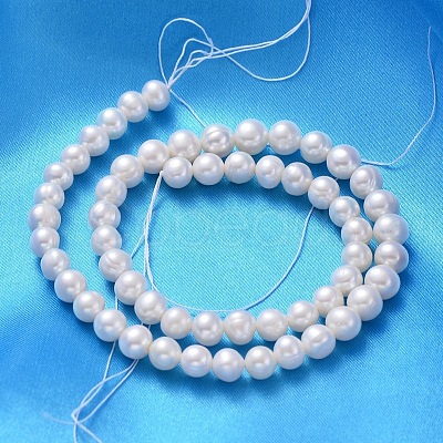 Natural Cultured Freshwater Pearl Beads Strands PEAR-L001-F-07-1