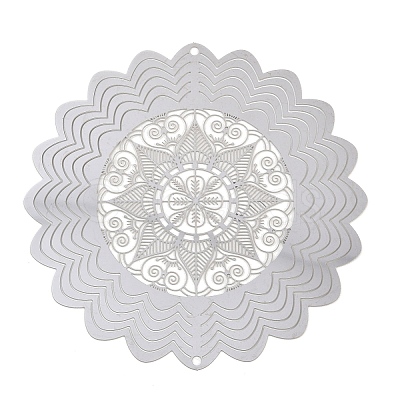 201 Stainless Steel 3D Rotating Hanging Wind Spinner STAS-B122-01P-05-1