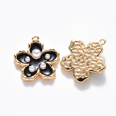 Brass Enamel Pendants KK-T049-052G-01-NF-1