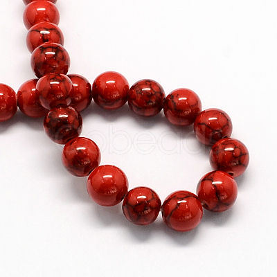 Dyed Synthetic Turquoise Gemstone Bead Strands TURQ-R032-12mm-XSS17-1