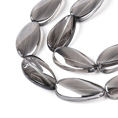 Electroplate Transparent Glass Beads Strands EGLA-N055-02K-1