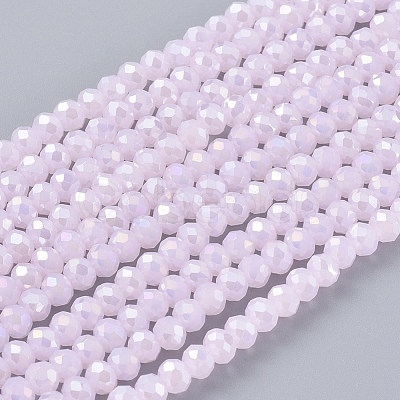 Electroplate Glass Beads Strands EGLA-A034-P2mm-B12-1