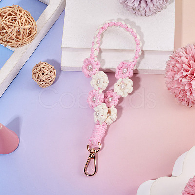 Hand-woven Flower Pendant Decorations KEYC-TAC0009-02KCG-01-1