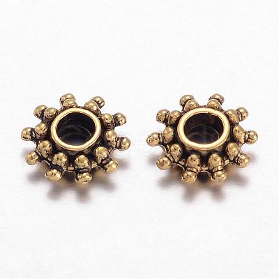 Tibetan Style Spacer Beads GLFH10384Y-NF-1