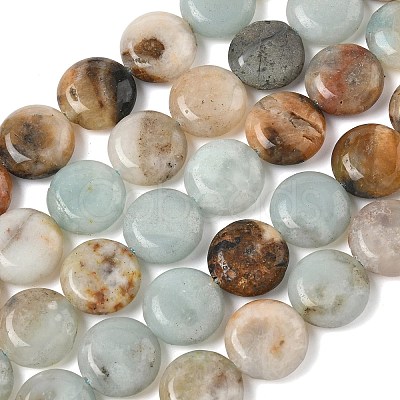 Natural Flower Amazonite Beads Strands G-L648-B13-15mm-1