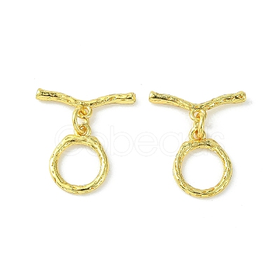 Rack Plating Eco-Friendly Brass Toggle Clasps KK-K330-43G-1
