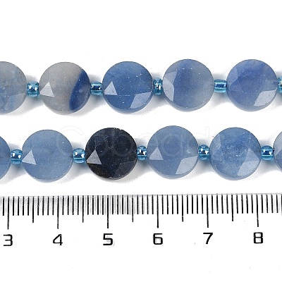 Dyed & Heated Natural Blue Aventurine Beads Strands G-C116-A57-01-1