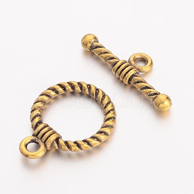 Tibetan Style Alloy Toggle Clasps LS-EA9138Y-1
