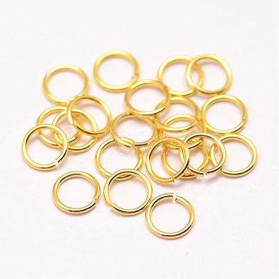 Brass Open Jump Rings KK-G277-5mm-G-NR-1