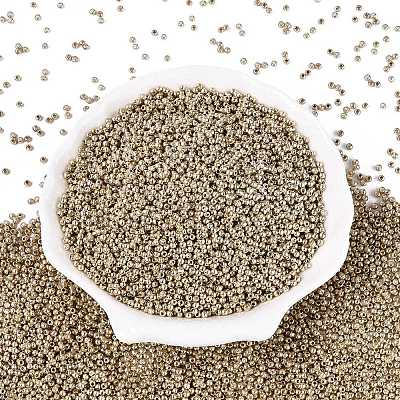 Plated 3/0 Glass Seed Beads SEED-Q025-2mm-D03-1