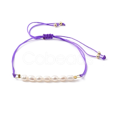 Adjustable Nylon Cord Braided Bead Bracelets BJEW-JB05489-1