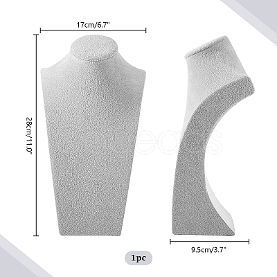 Fiberboard & Flannel Neckleces Display Stands ODIS-WH0061-38A-1
