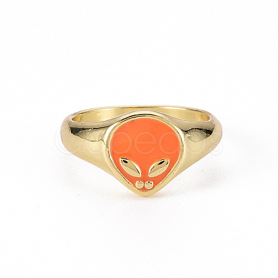Alloy Enamel Wide Band Rings RJEW-N034-005B-RS-1