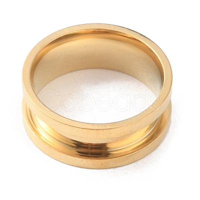 201 Stainless Steel Grooved Finger Ring RJEW-WH0004-32B-G-1