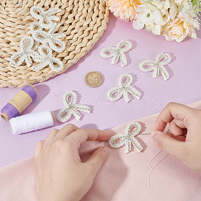 10Pcs Non-woven Fabrics Bowknot Clothes Accessories DIY-HY0002-20-1