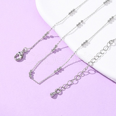 2MM Brass Round Ball Cable Chain Necklaces MAK-L045-01P-1