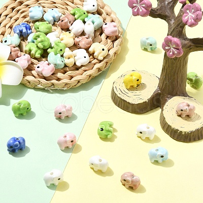 20Pcs Handmade Porcelain Ceramic Beads PORC-YW0001-81-1