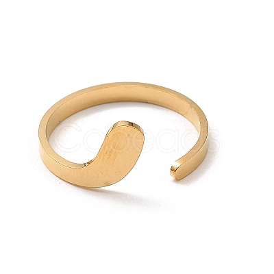304 Stainless Steel Open Cuff Rings RJEW-Q808-02A-G-1