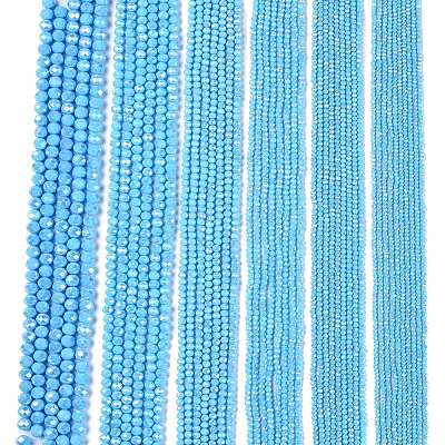 Electroplate Glass Beads Strands EGLA-A044-P4mm-B08-1
