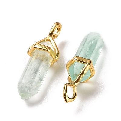 Natural Fluorite Pointed Pendants G-K329-36G-1