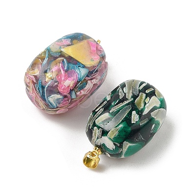 Transparent Epoxy Resin Pendants BSHE-R100-01A-1