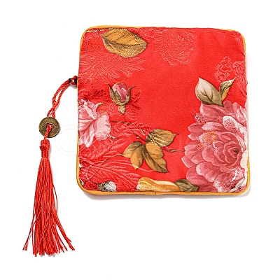 Chinese Style Floral Cloth Jewelry Storage Zipper Pouches AJEW-D063-01B-1