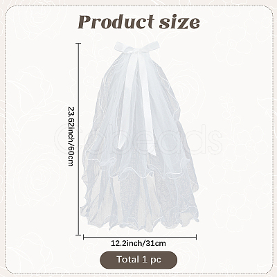Organza Bridal Veils AJEW-WH20020-254B-1