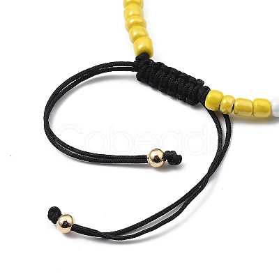 Adjustable Nylon Cord Braided Bead Bracelets BJEW-JB05480-01-1