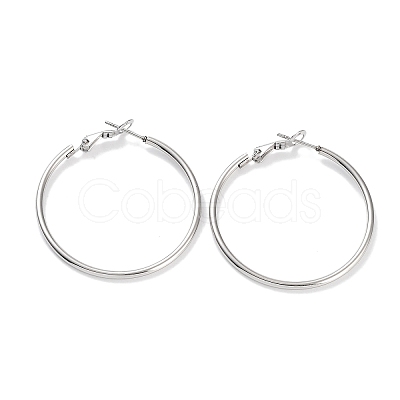Non-Tarnish Ring 304 Stainless Steel Hoop Earrings for Women Men EJEW-B049-02D-P-1